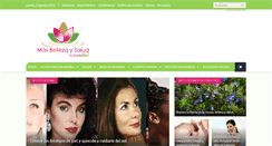 Desktop Screenshot of masbellezaysalud.com